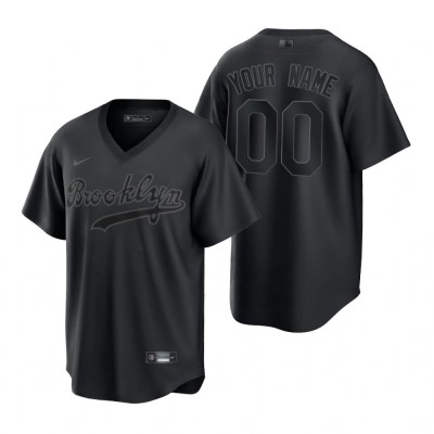 Los Angeles Dodgers Custom Nike Men's MLB Black Pitch Black Fashion Jersey